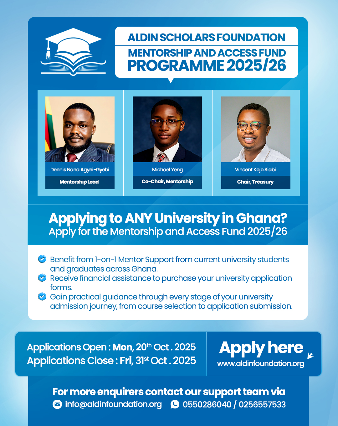 Mentorship and Access Fund 2025/26 Applications